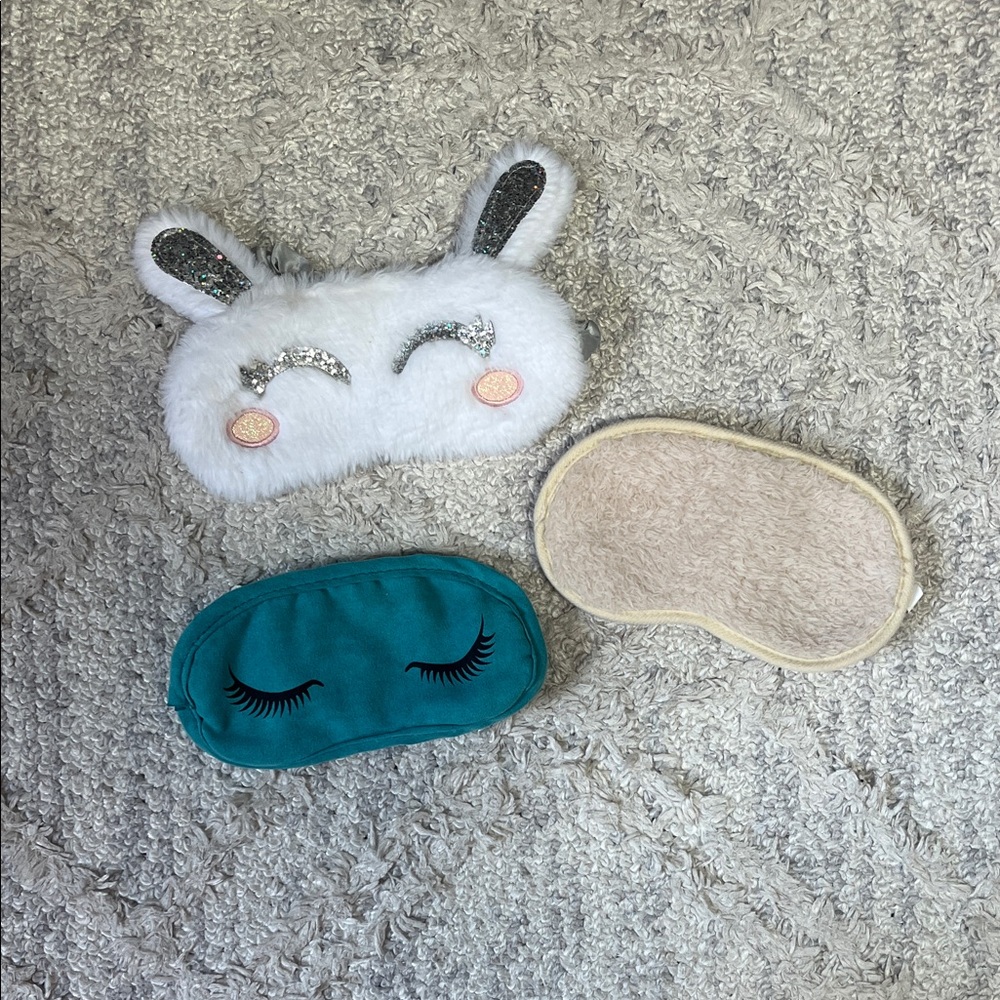 Cute Sleep Mask Set with Bunny Design